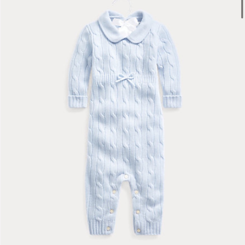 Cashmere Knit-Collar Coverall